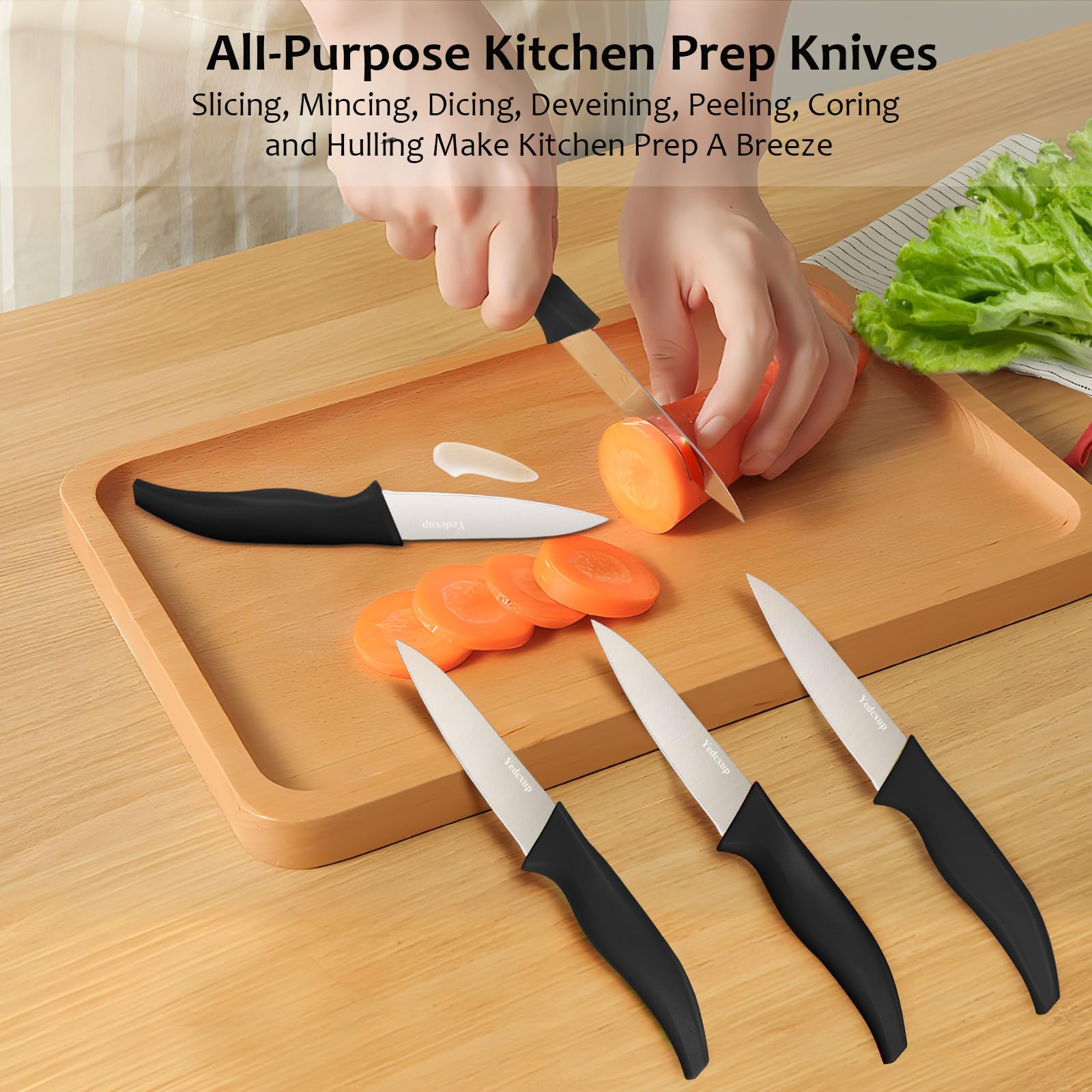 Corte rápido de verduras con cuchillos pelar Yedcxup
