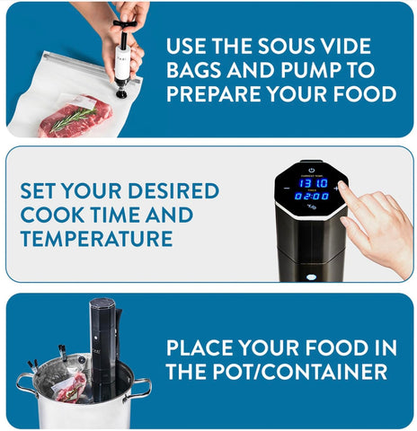 Bolsas de vacío reutilizables de Yedi Infinity para sous vide