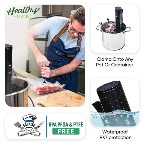 Clip de sellado para bolsas sous vide incluido en el kit