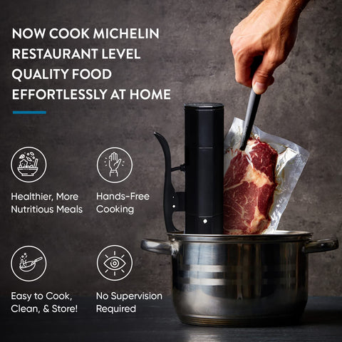Cierre seguro y rendimiento estable para cocinar sous vide