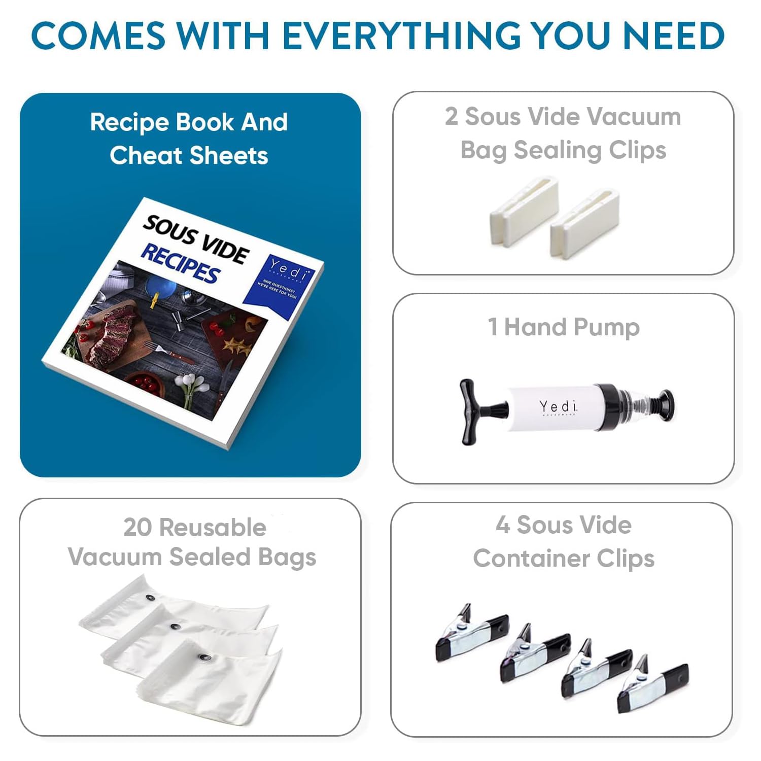 Kit de accesorios de alto nivel de Yedi Infinity para sous vide