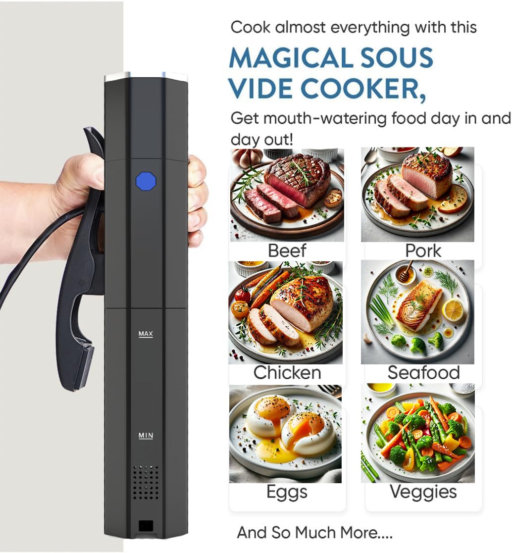 Yedi Infinity Sous Vide Cooker en uso dentro de una olla apta para calor