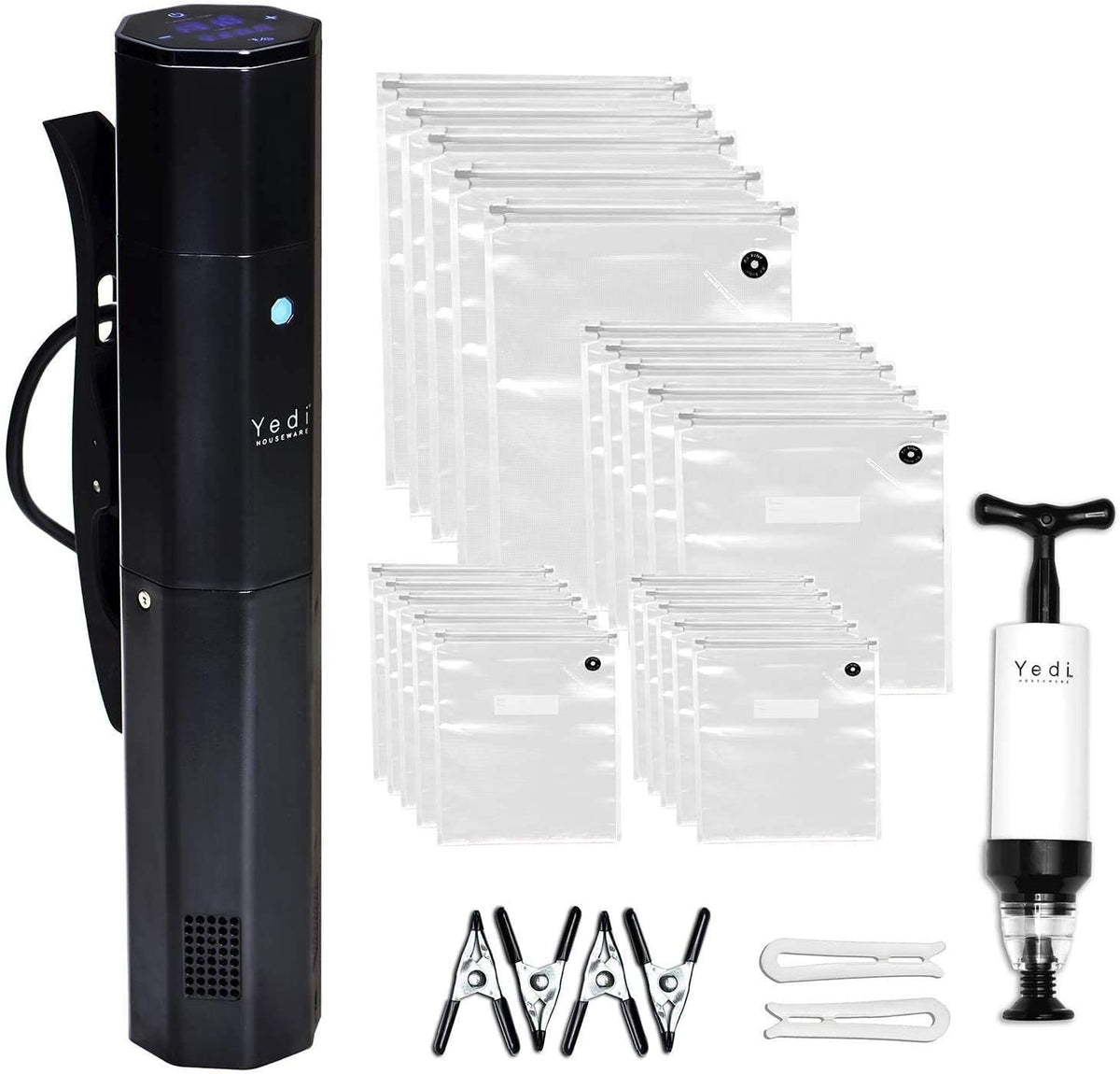 Yedi Infinity Sous Vide Cooker vista frontal con diseño compacto para encajar en la cocina