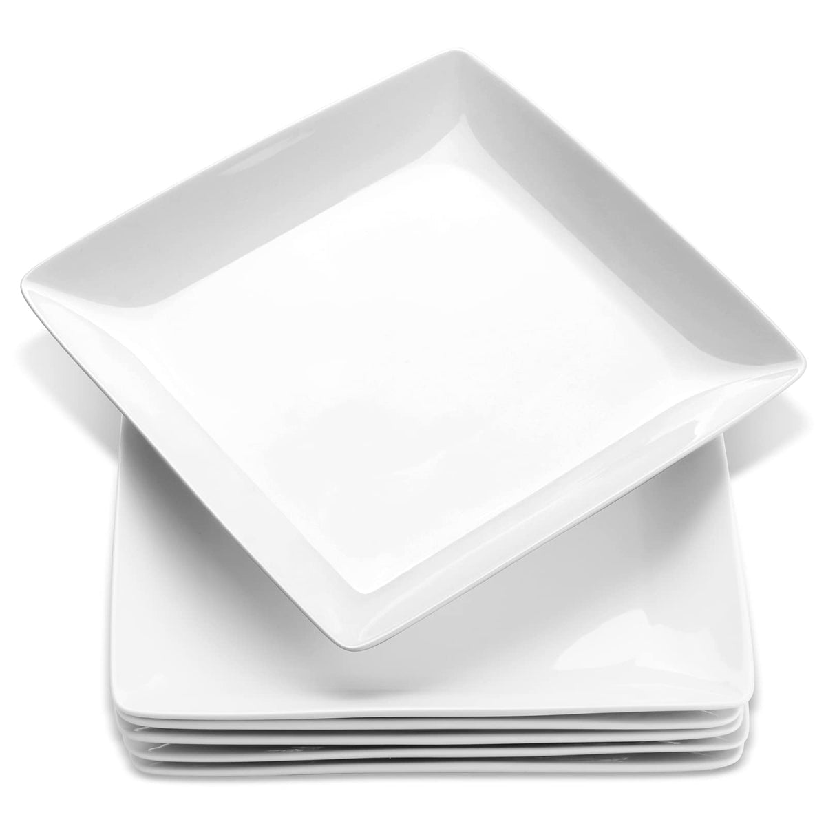 Plato cuadrado de porcelana Yedio, 27 cm, ideal para porciones y ensaladas.