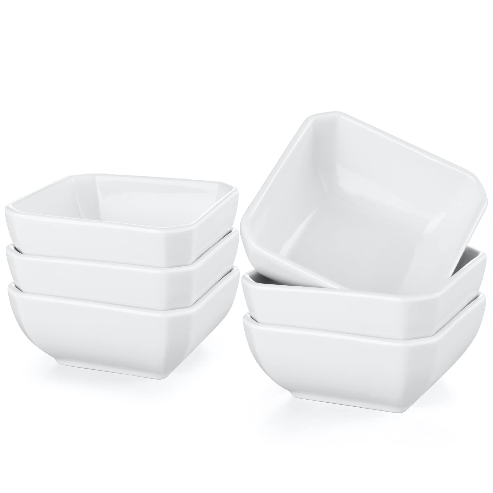 Tazones dip cuadrados de Yedio, 3oz, ideales para salsas y aperitivos.