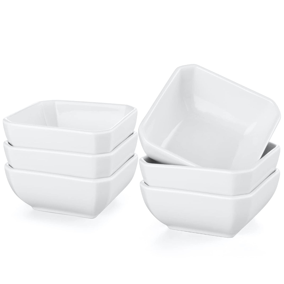 Tazones dip cuadrados de Yedio, 3oz, ideales para salsas y aperitivos.