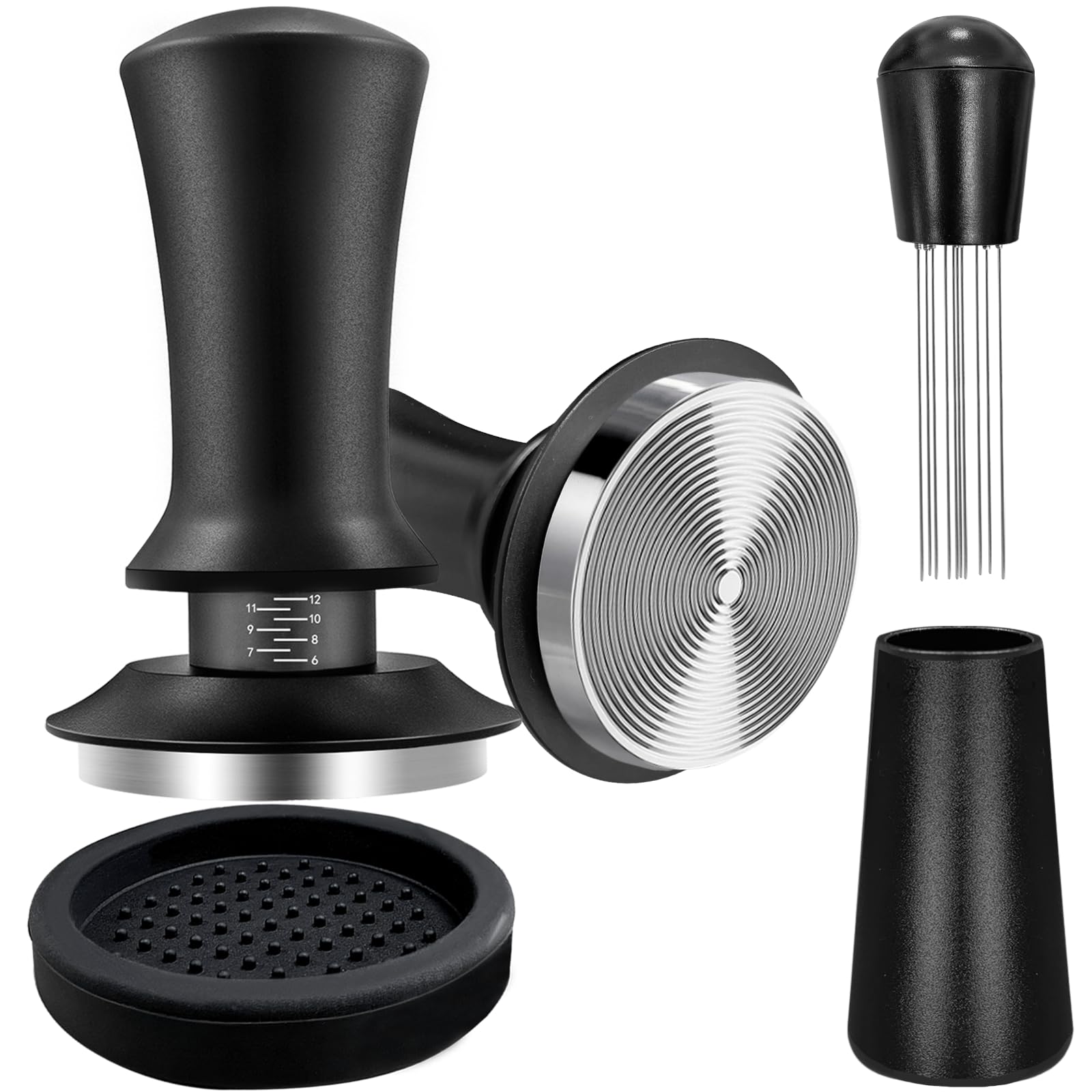 Tamper Yeelan espresso 51mm con base de acero para extracción uniforme