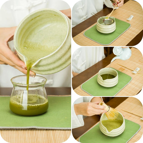 YEEMUOS matcha tazón cerámico, retiene calor para un preparado estable.