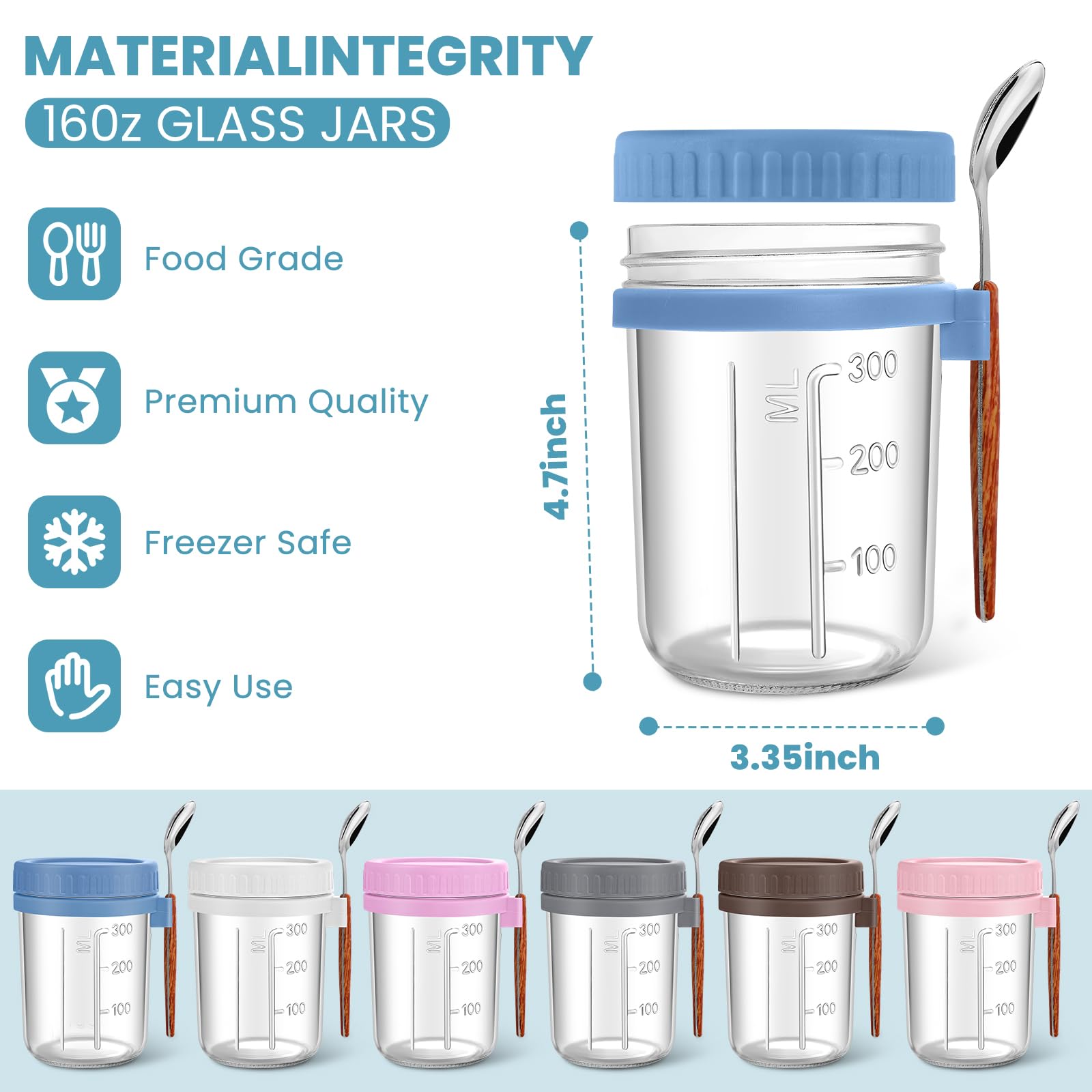 Yeenhoopy cucharas de acero inoxidable incluidas para mezclar desayunos