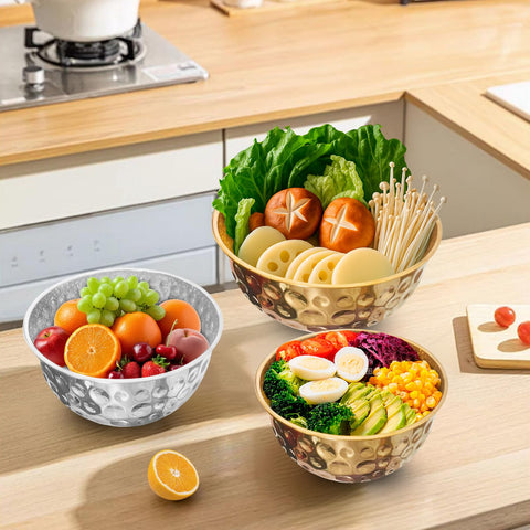 YEJZXY boles acero inoxidable apilables, diseño anidado ahorra espacio en cocina