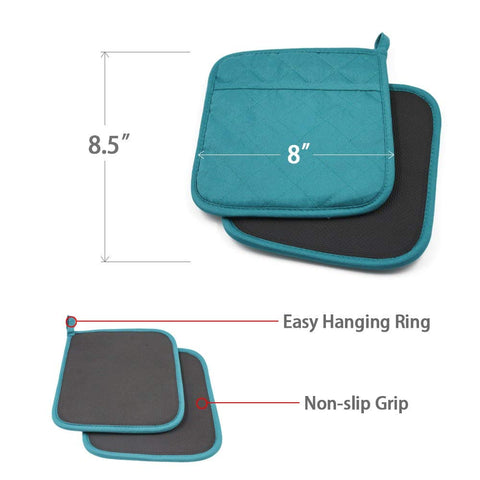 Guantes YEKOO de algodón y neopreno, dorso, agarre firme para utensilios calientes.