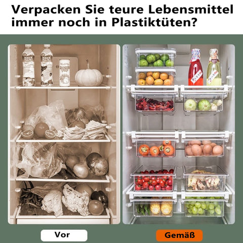 YekouMax organizador-frigorífico deslizante, cajón fácil de abrir para localizar alimentos rápidamente