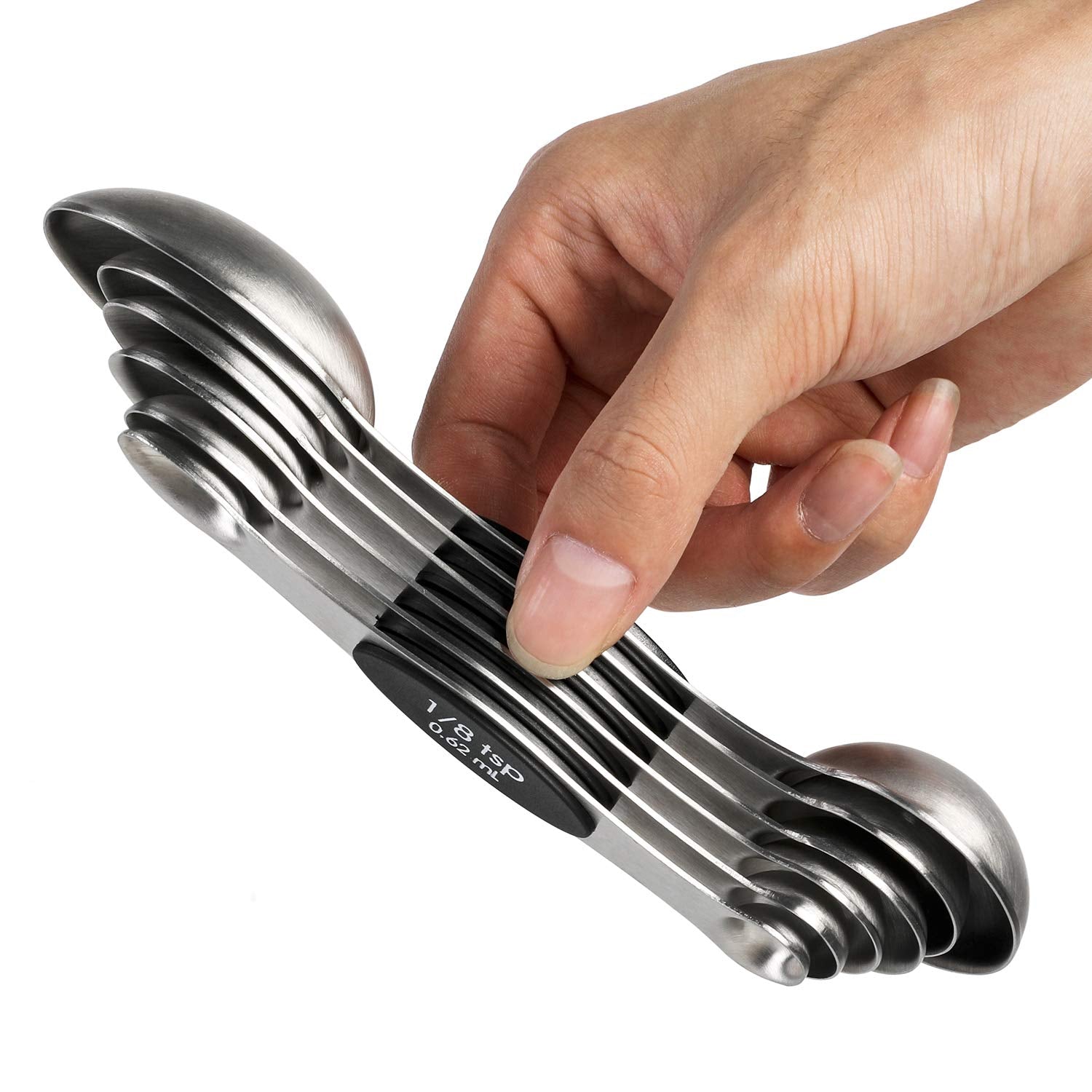 Cucharas medidoras magnéticas YellRin apilables para ahorrar espacio en la cocina