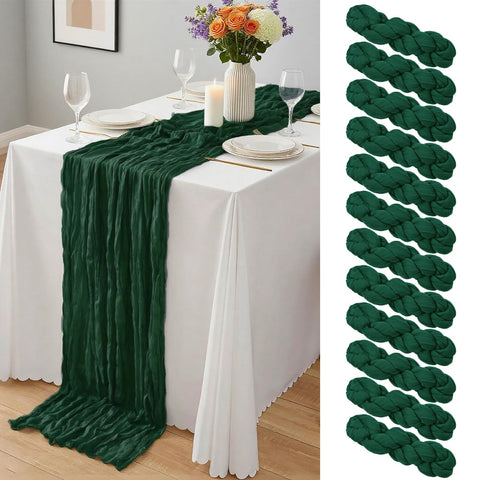 Yemosa gasa queso verde oscuro, largo 10 pies, ideal para decorar mesas navideñas