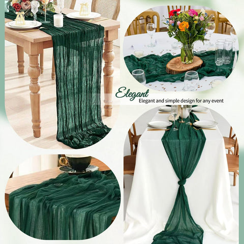 Yemosa gasa queso verde oscuro, suave al tacto para mesas decoradas