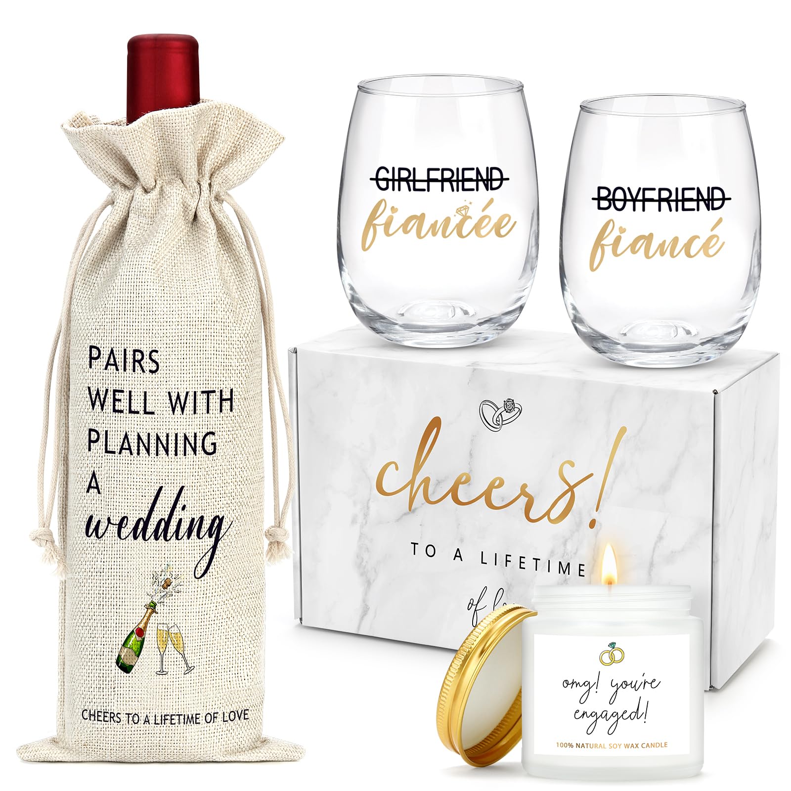 Copas de vino YENCHORN de 15 onzas para brindar con estilo.