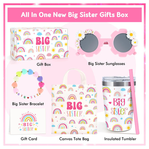 Escena regalo Yenchorn, niña sonriente con conjunto de hermana mayor