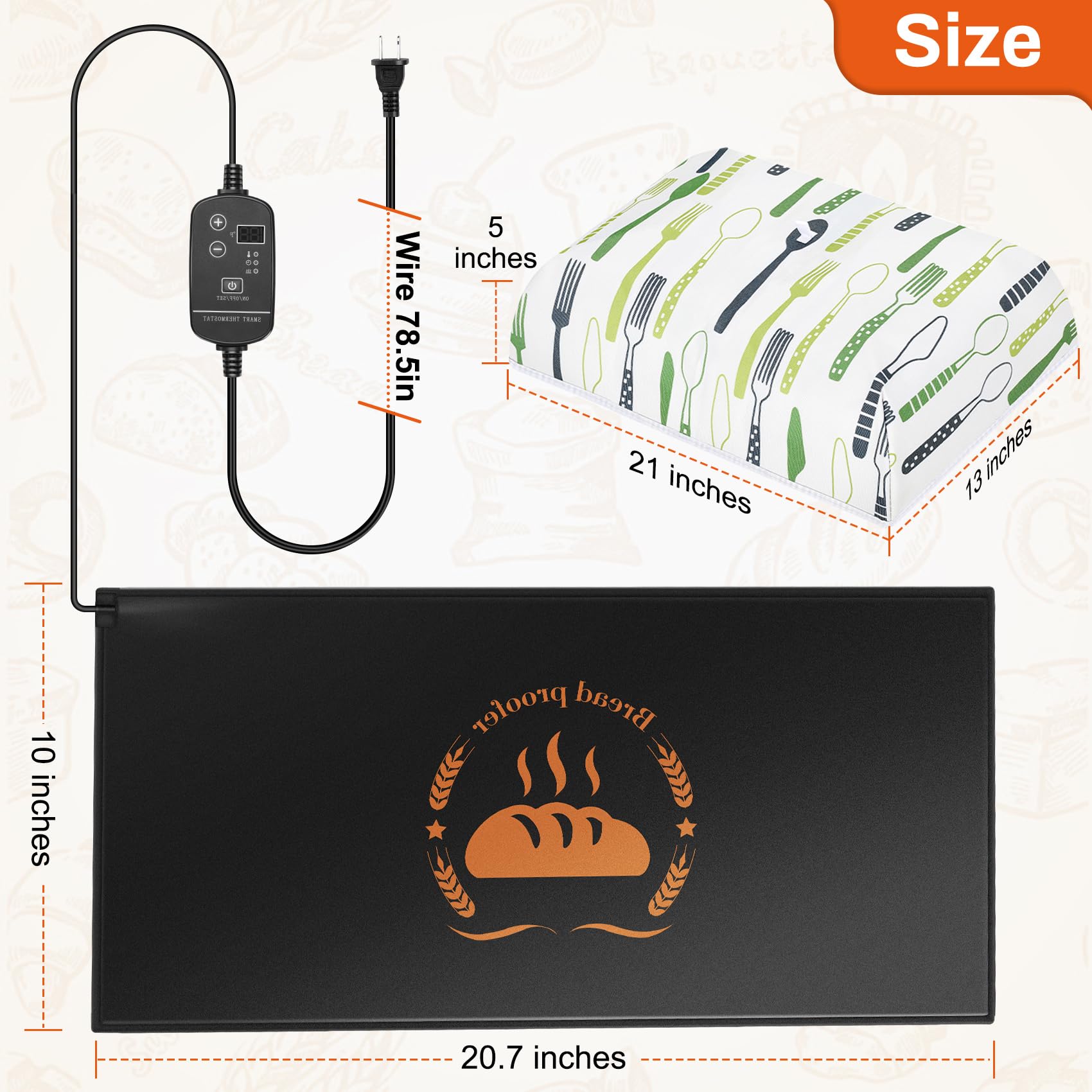 Alfombrilla Yendse de cocina con control de temperatura, soporte para recetas.