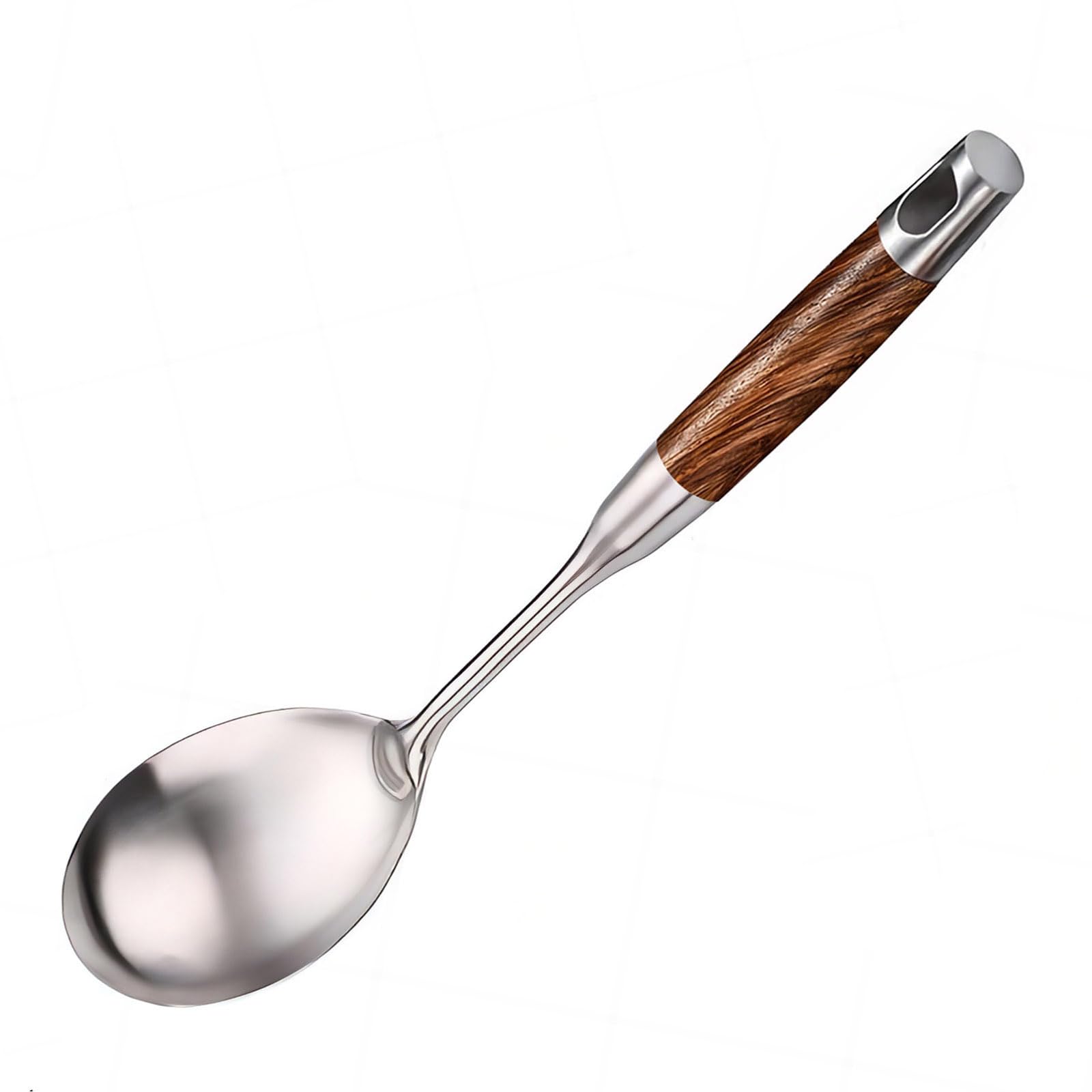 Cucharón grande YENXIKU con mango de madera para servir con elegancia