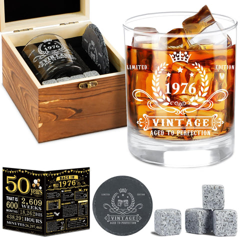 YeohJoy vaso whisky de base gruesa, ideal para brindis de aniversario vintage.