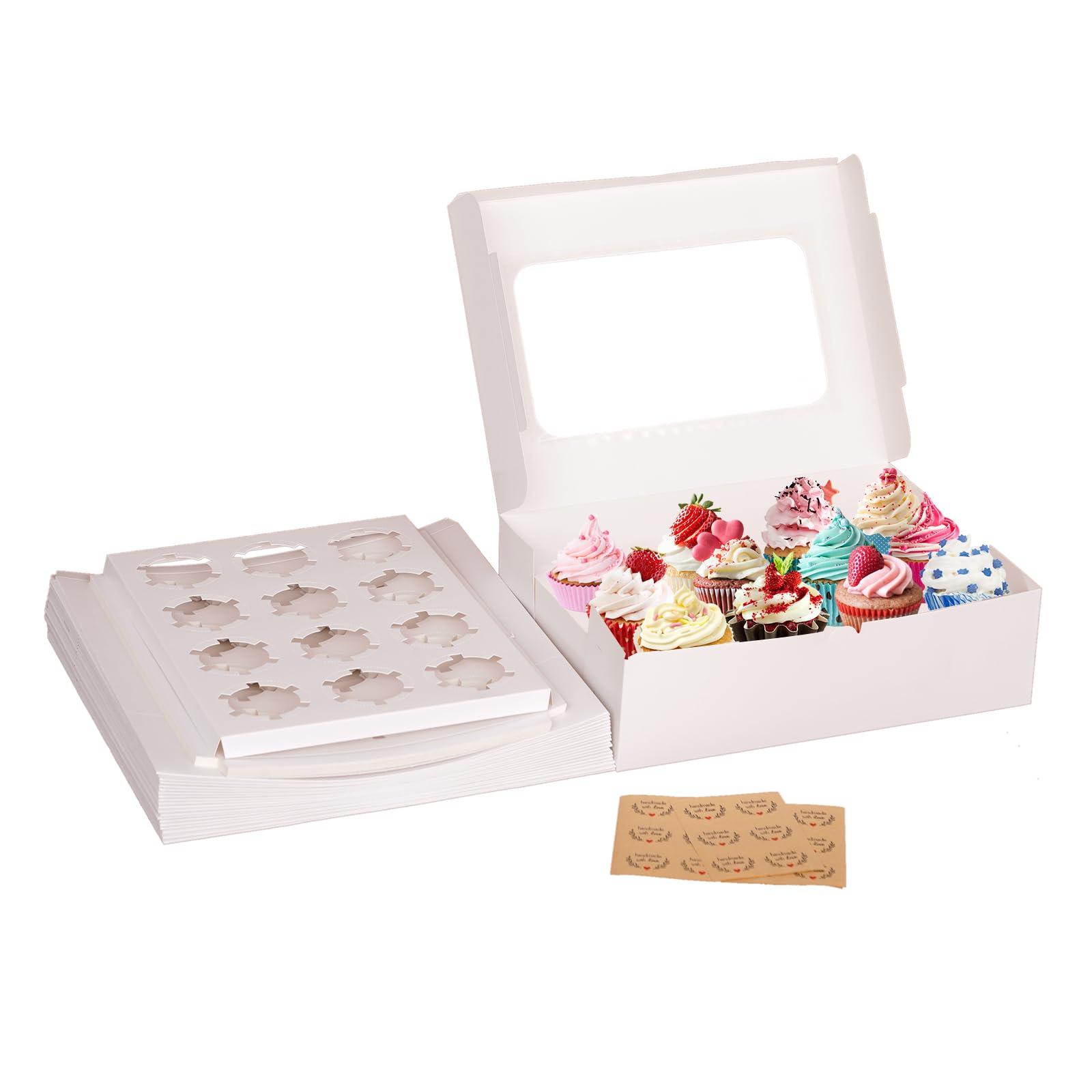 Cajas Yeplan para magdalenas con ventana transparente para exhibir postres
