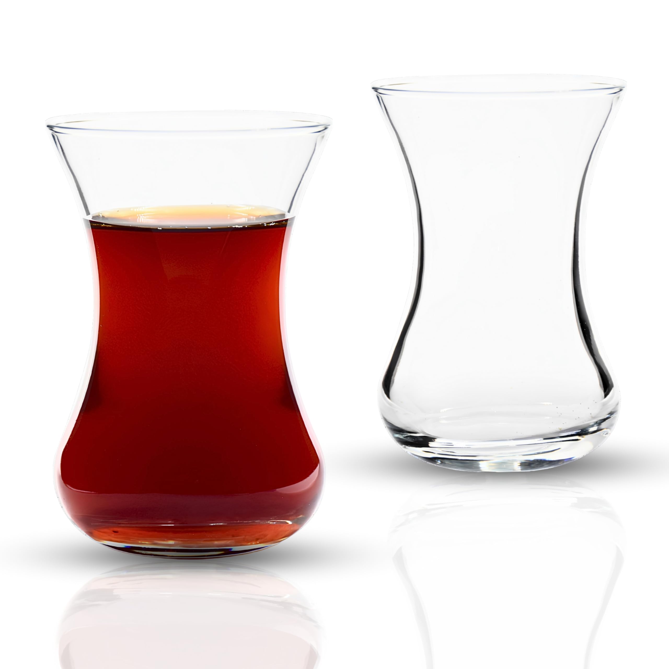 Vaso de cristal transparente Yersiz para apreciar tonos de la bebida