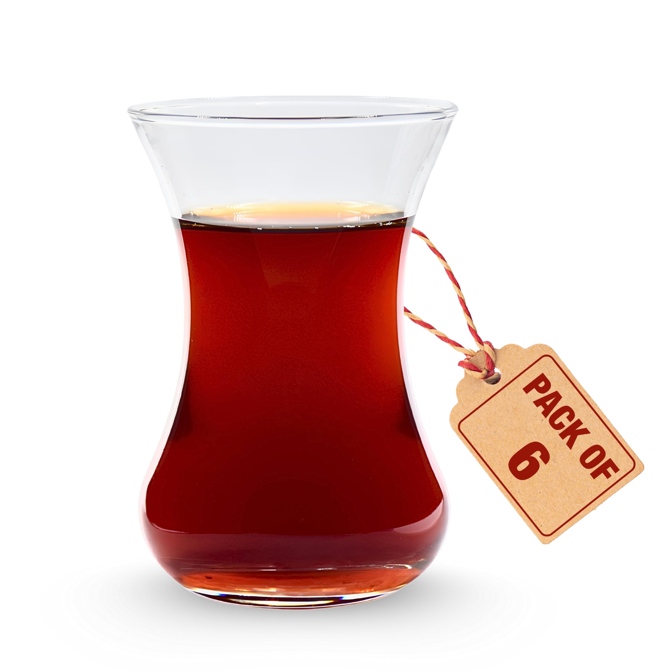 Vasos de té turco Yersiz con cintura estrecha para mantener el calor