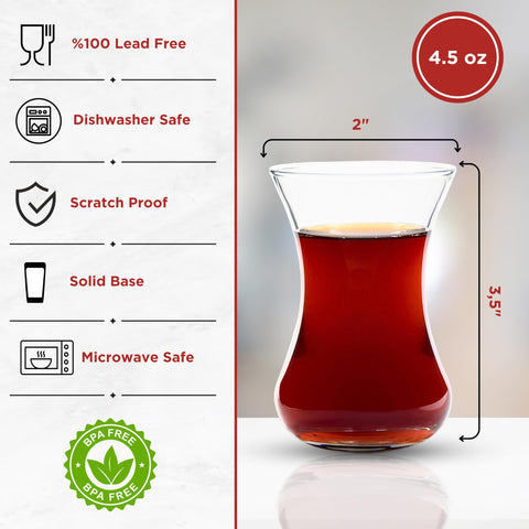 Vasos de cristal Yersiz con doble pared para ver el color del té