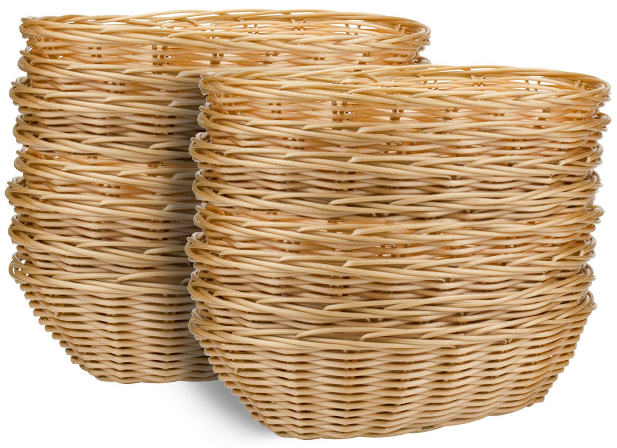 Yesland cestas ovaladas de plástico para almacenamiento, ideal para ordenar la despensa.
