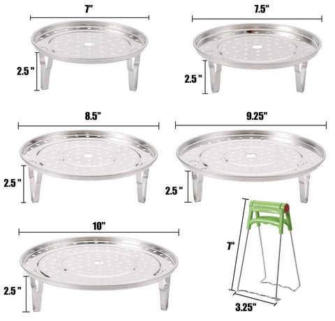 Yesland rejilla de vapor de 7,5 pulgadas para ollas medianas