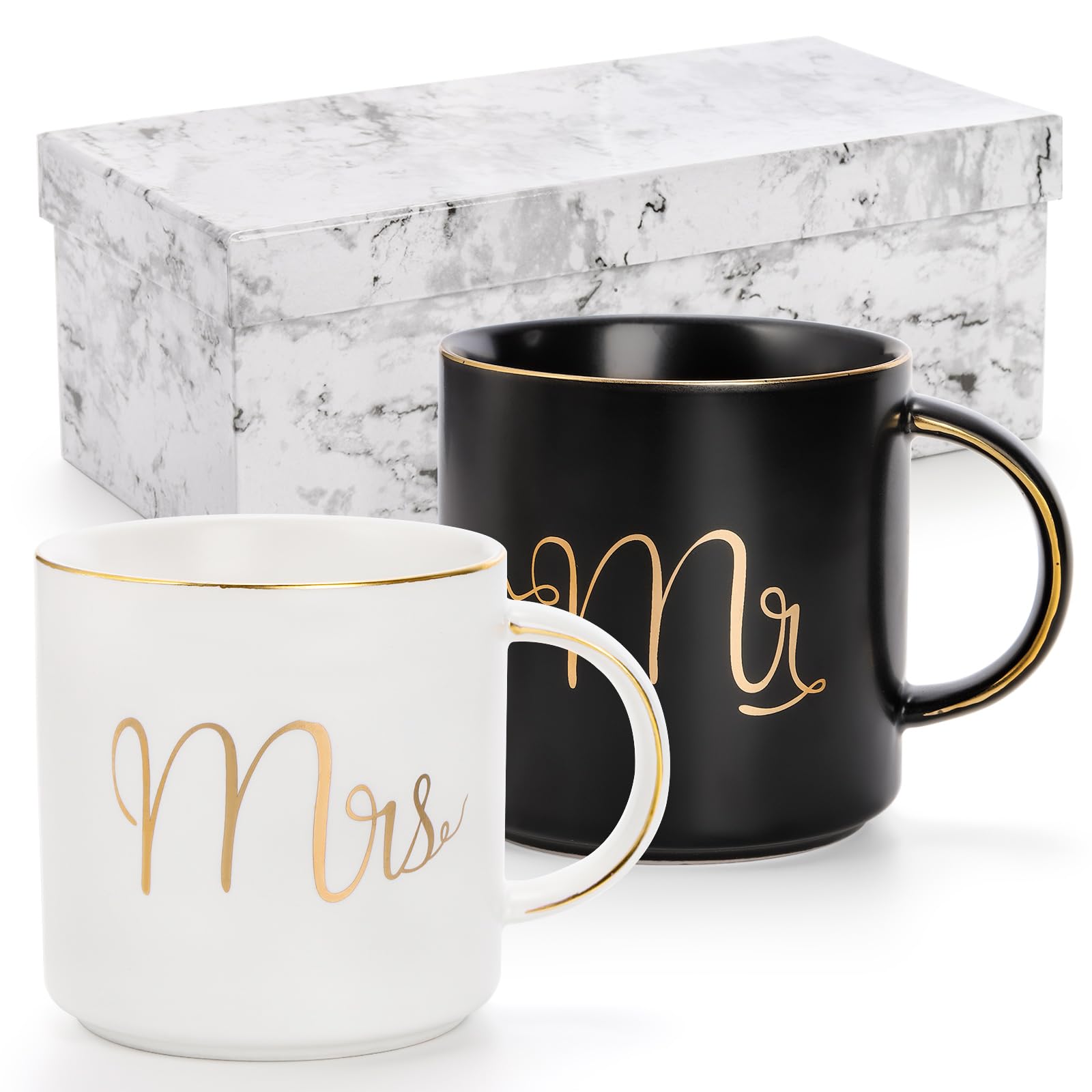 yesland taza señor y señora, acabado brillante, para uso diario.