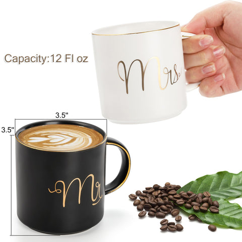 Yesland, taza señor y señora 12 oz dorso, uso diario.