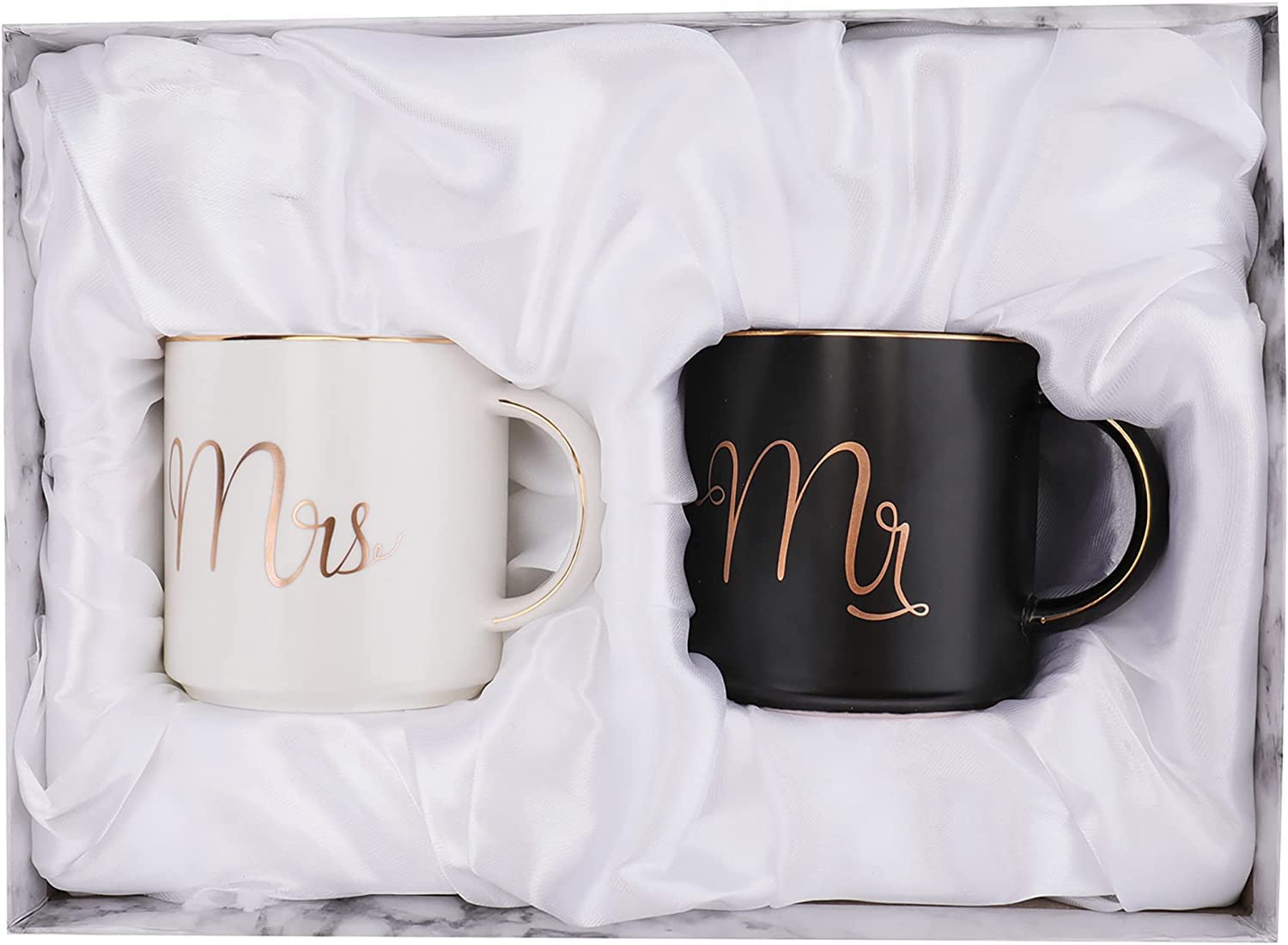 Yesland, taza señor y señora 12 oz frente, regalo ideal para parejas.