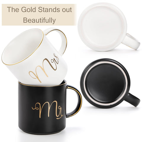 yesland, taza señor y señora 12 oz mango ergonómico para mayor comodidad.