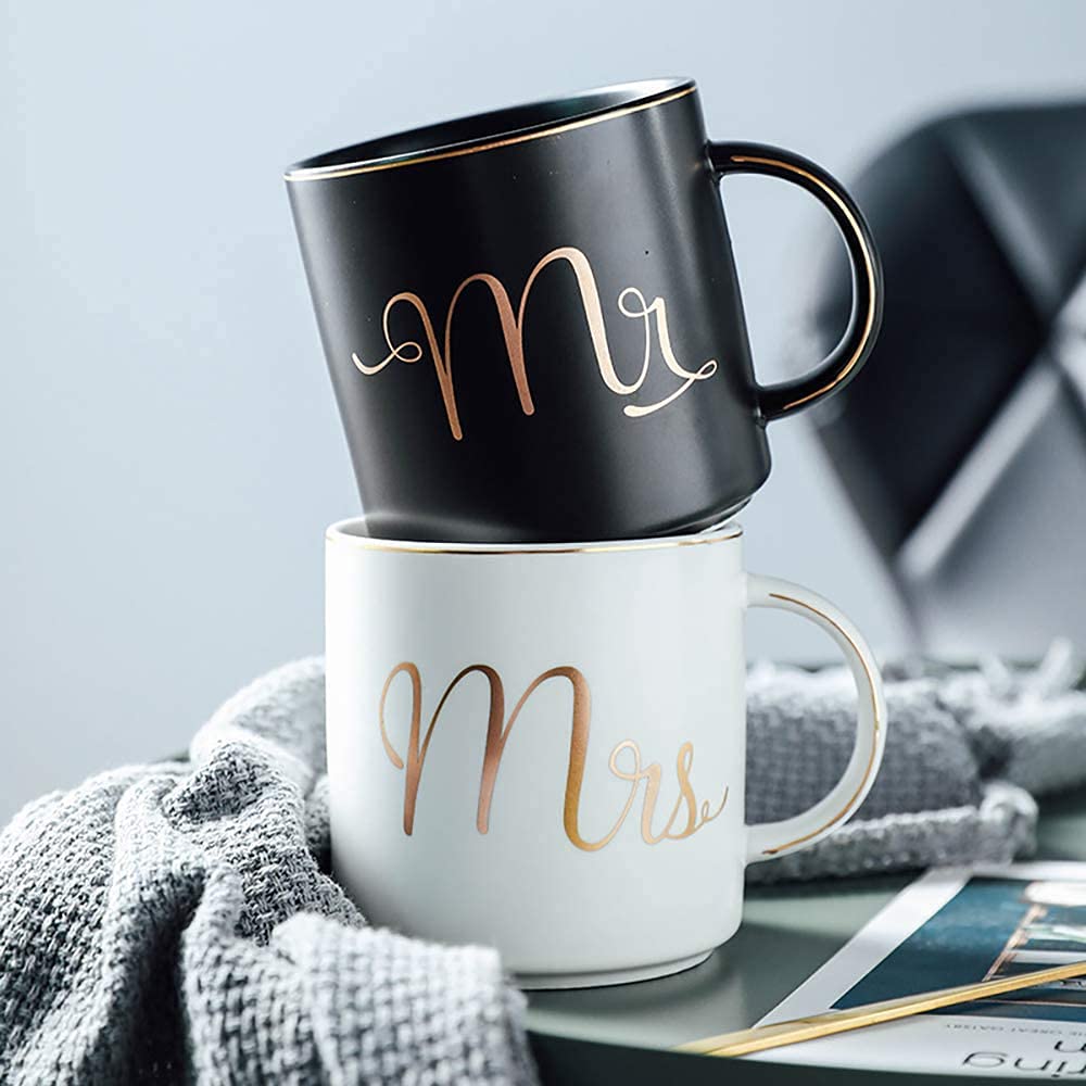 yesland, par de tazas señor y señora, 12 oz regalo de boda.