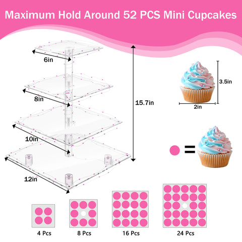 YestBuy Cupcake Stand tira de luces diodos aporta ambiente mágico
