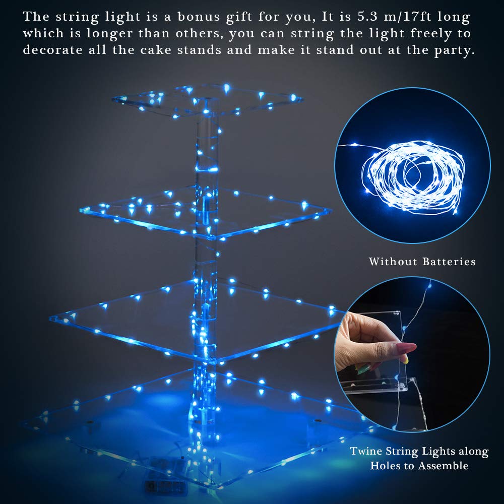 YestBuy guirnalda LED incluida, iluminación suave para postres.