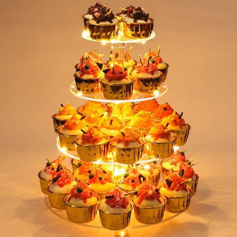 YestBuy plataforma de pasteles amarilla para decoración festiva.