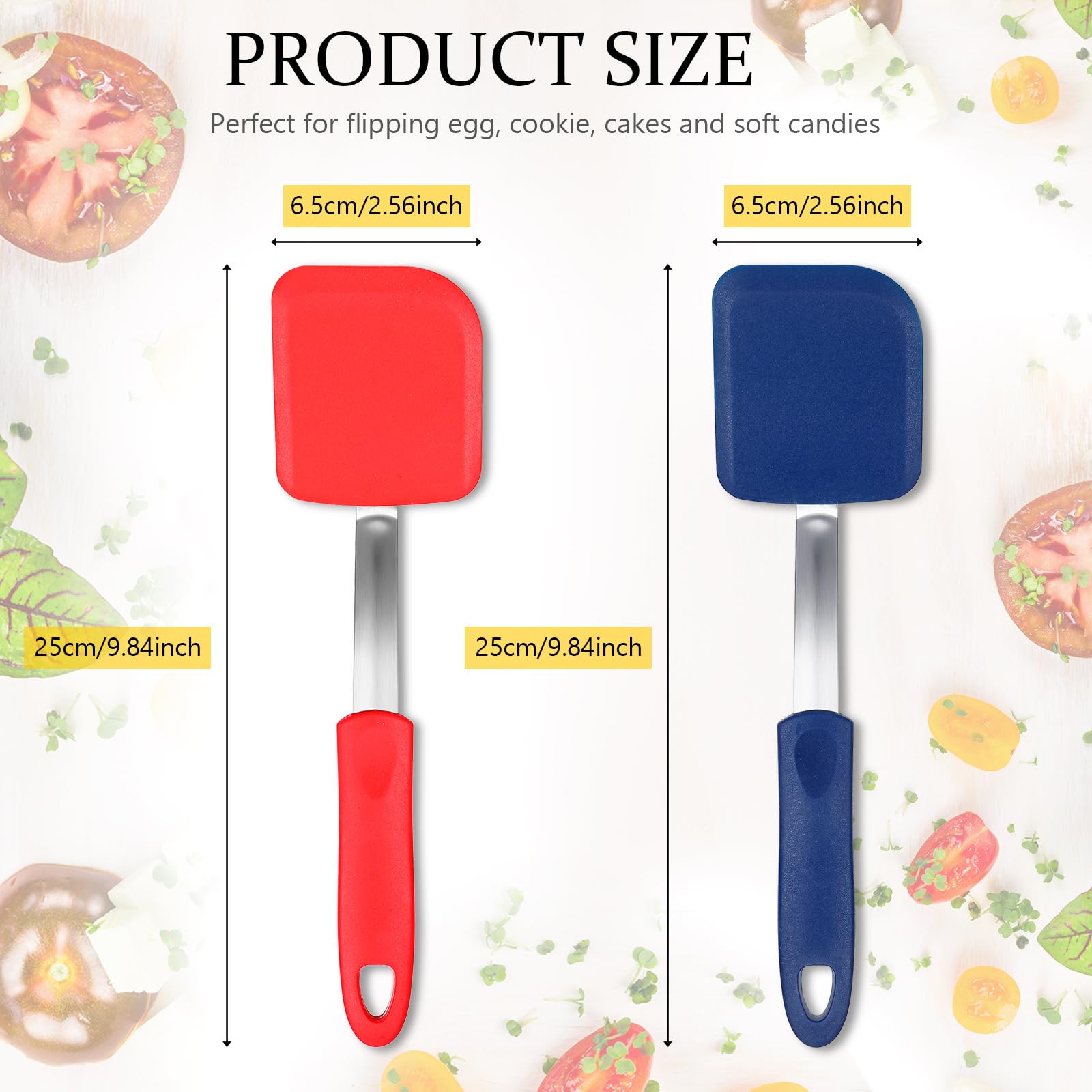 Yetene espatula silicona cookie paleta azul, perfecta para brownies y masas