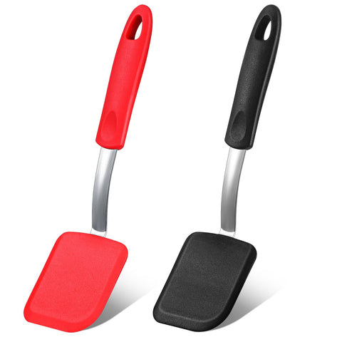Yetene espatula silicona para galletas dos piezas en negro y rojo, ideal para hornear