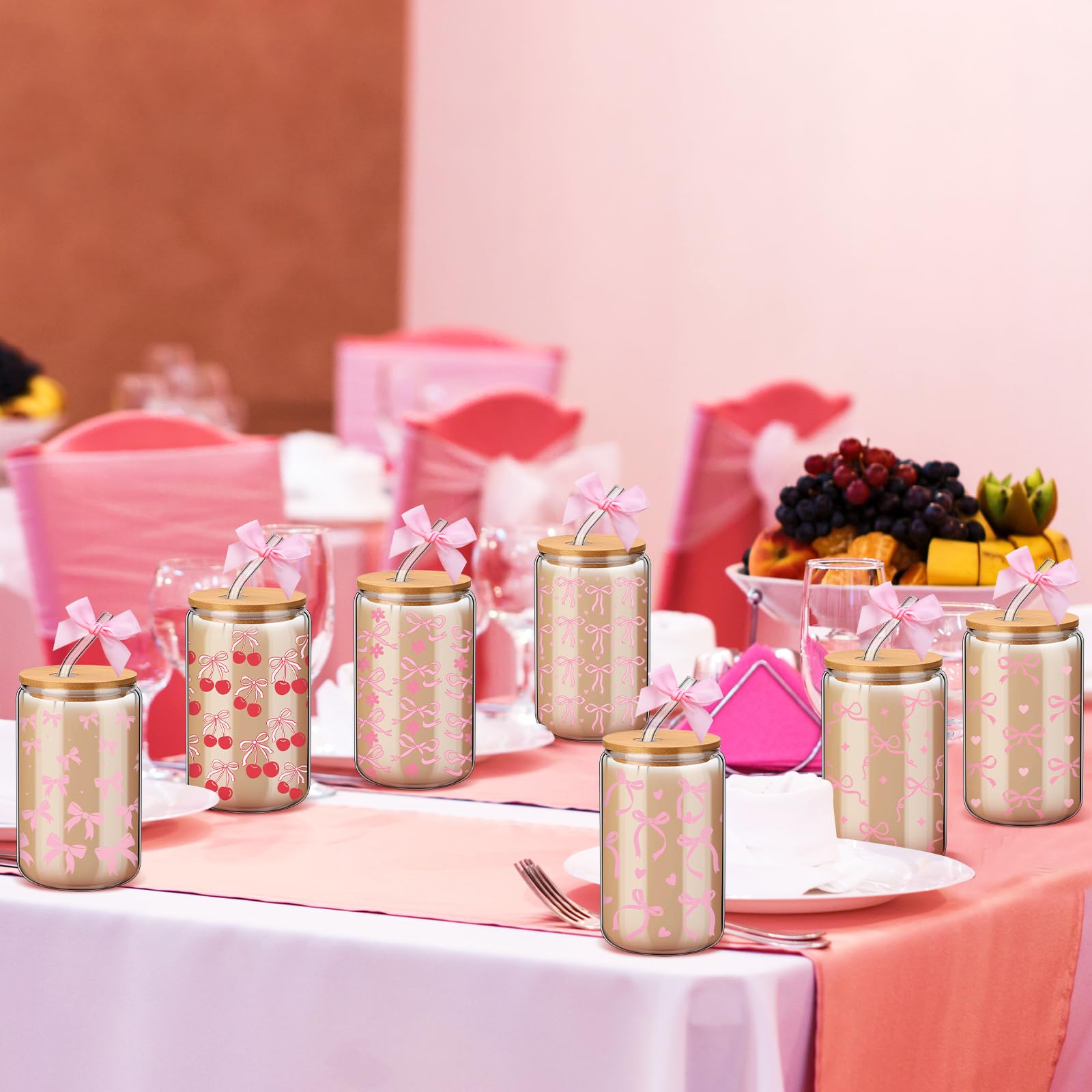 Yetene vasos uso diario rosa 16 oz, prácticos para casa u oficina.