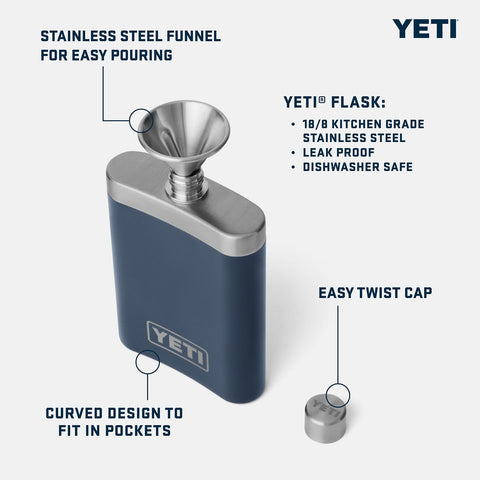 Embudo incluido para rellenar la YETI sin derrames durante salidas diarias.
