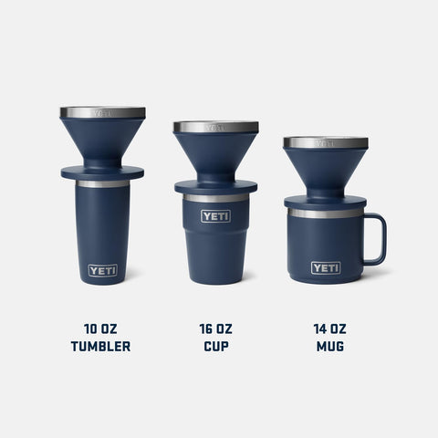 YETI Pour Over: acero inoxidable 18/8 resistente.