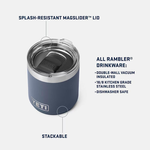YETI Rambler 10 oz Lowball 2.0 resistente a dent y caídas