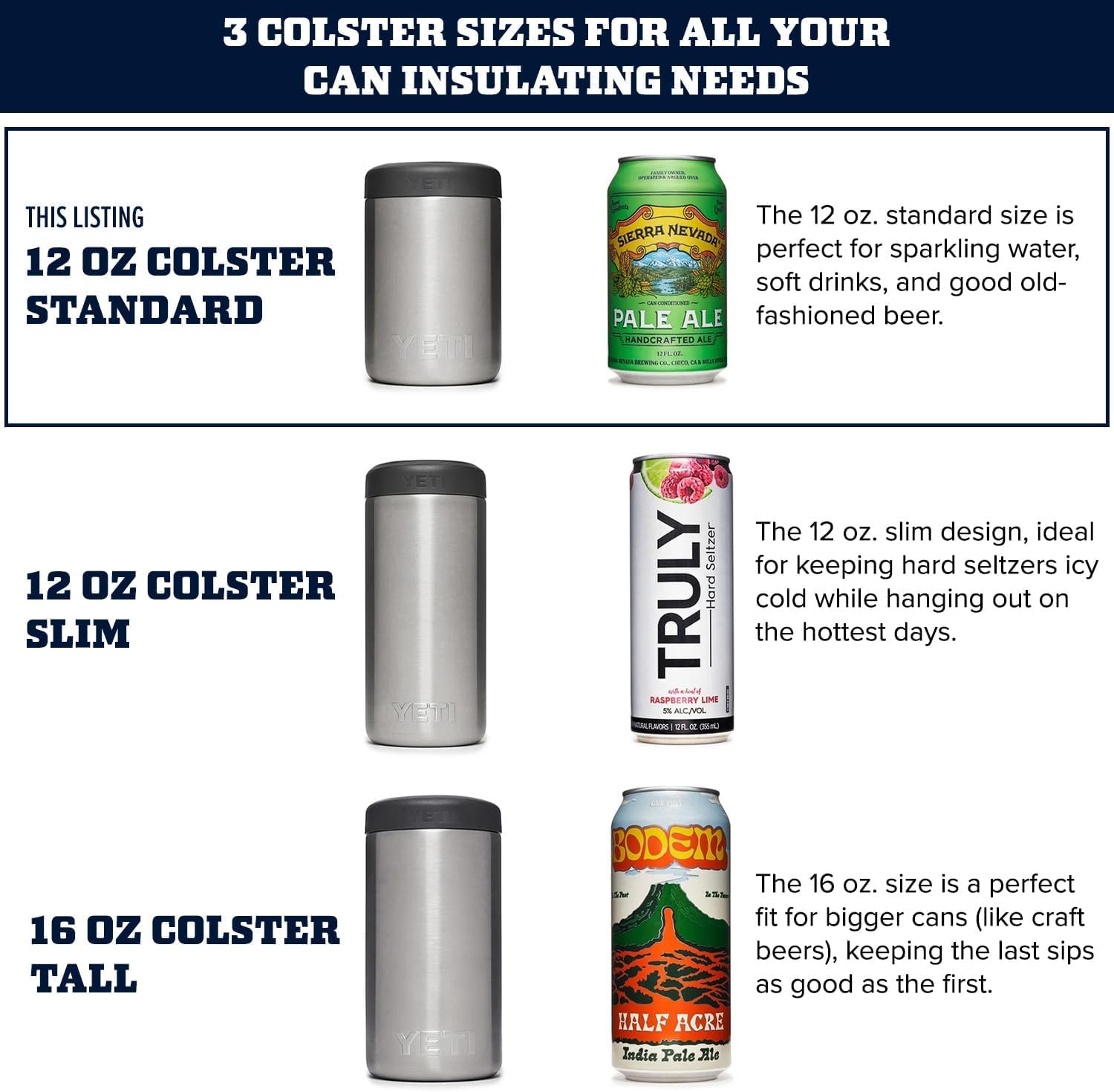Colster de YETI apto para lavavajillas, fácil de limpiar tras eventos.