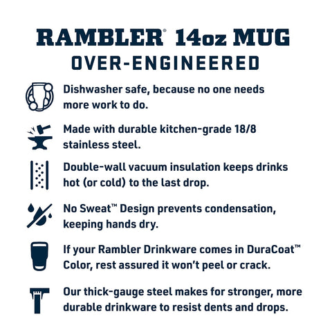 Aislamiento de doble pared del Rambler 14 oz para bebidas a temperatura estable