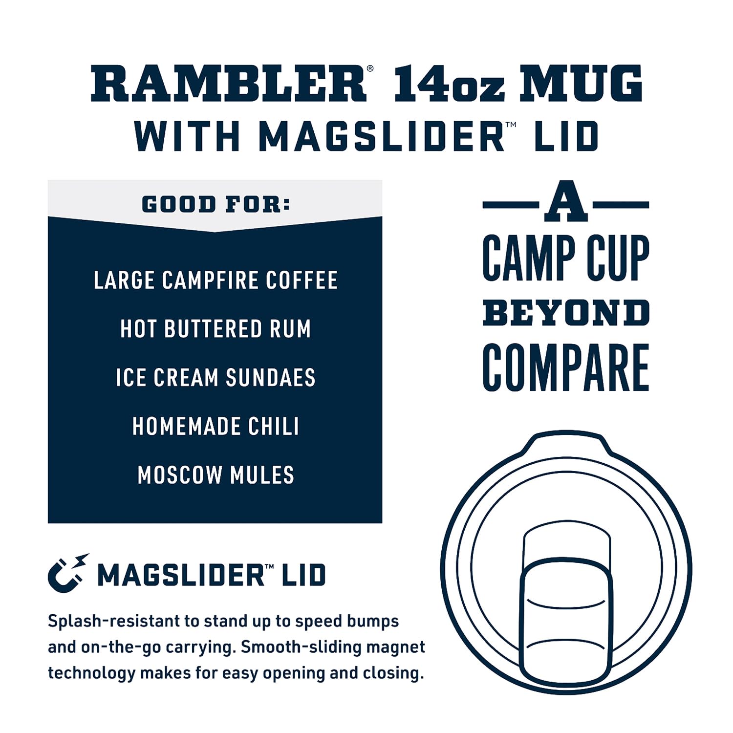 YETI Rambler 14 oz, tapa MagSlider Key Lime para evitar derrames durante viajes