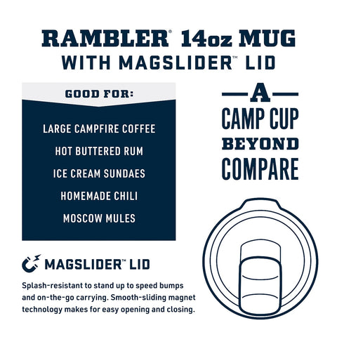 YETI Rambler 14 oz, tapa MagSlider Key Lime para evitar derrames durante viajes