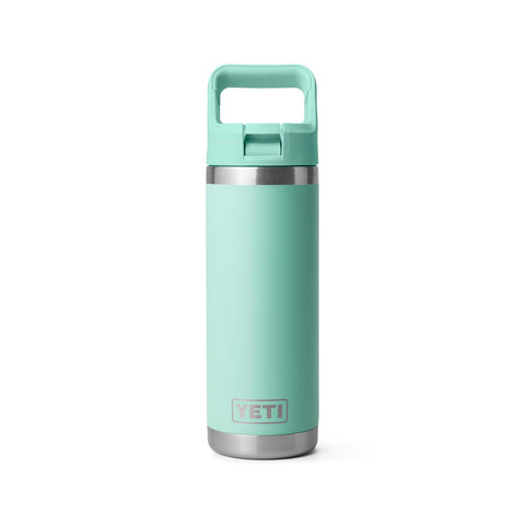 YETI Rambler 18 oz, tapa-pajilla, ideal para beber sin derrames.