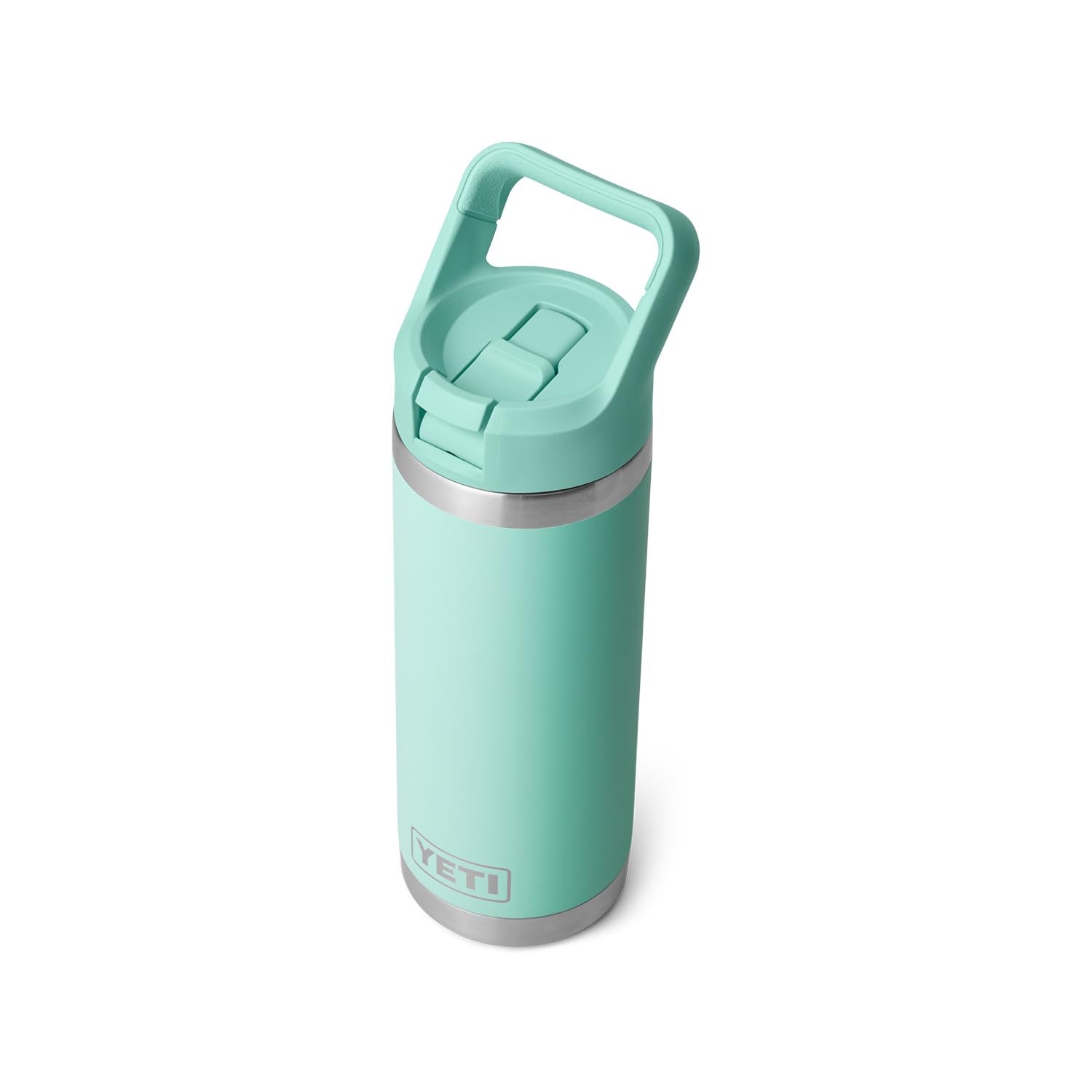 YETI Rambler 18 oz, uso al aire libre, ideal para senderismo.